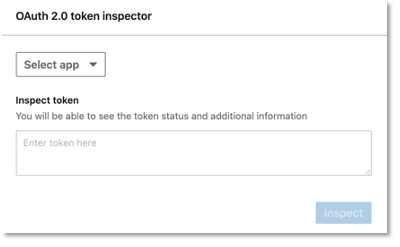 Developer Portal Token Inspector